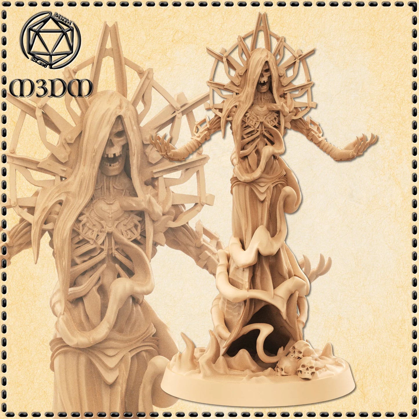Biomechanical Lich Miniature by M3DM