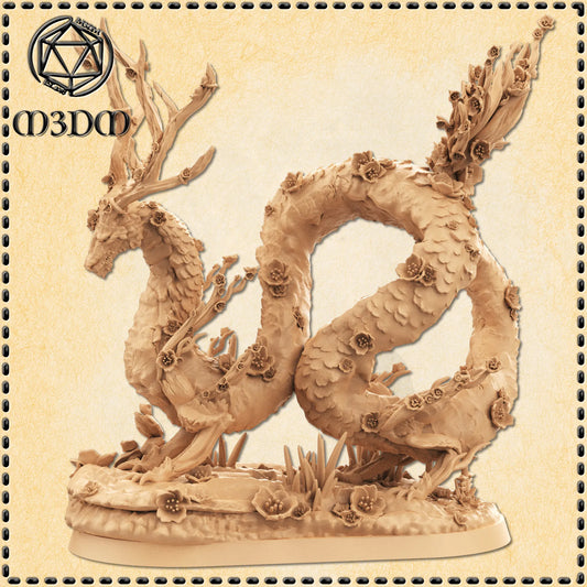 Cherry Blossom Dragon Miniature by M3DM