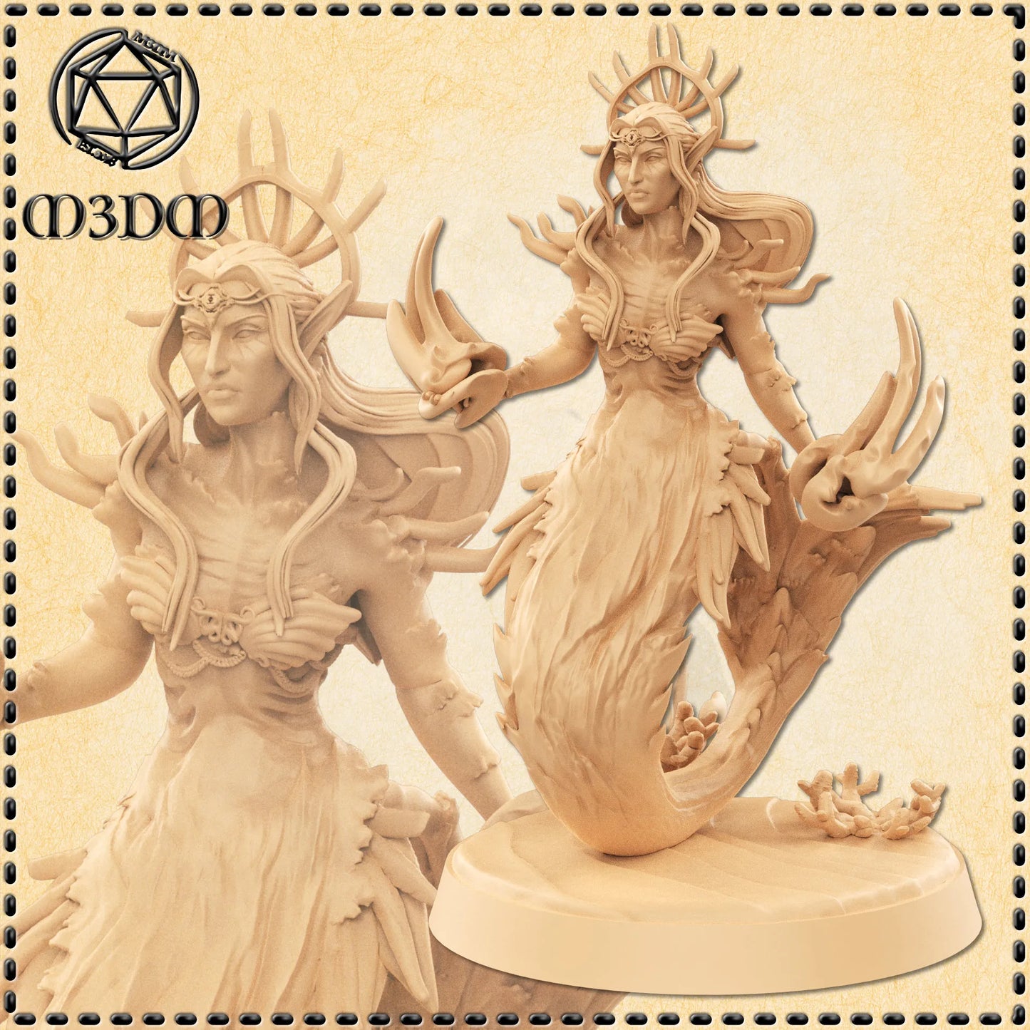 Cursed Mermaid Miniature by M3DM
