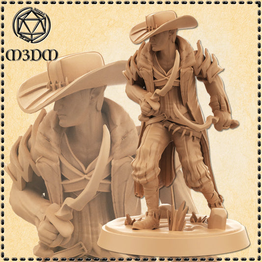 Dark Elf Hunter Miniature by M3DM