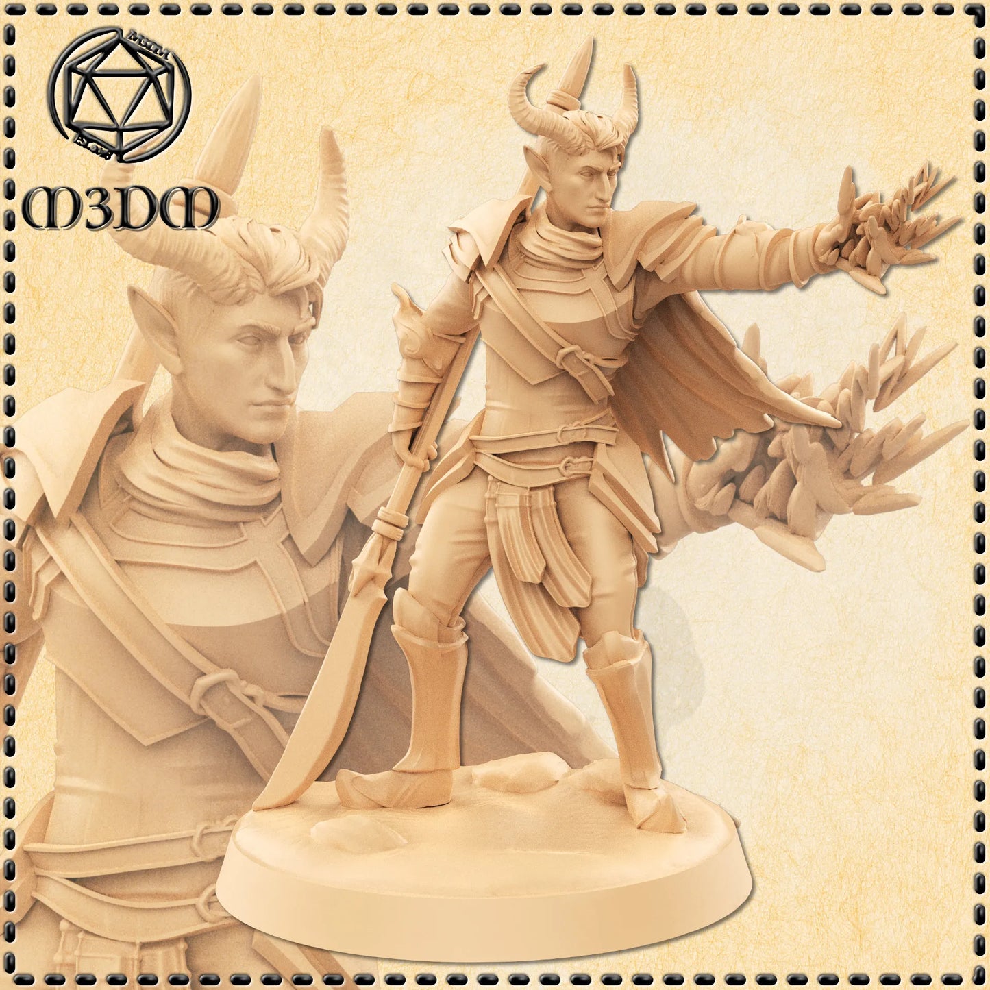 Demonic Eldritch Knight Miniature by M3DM