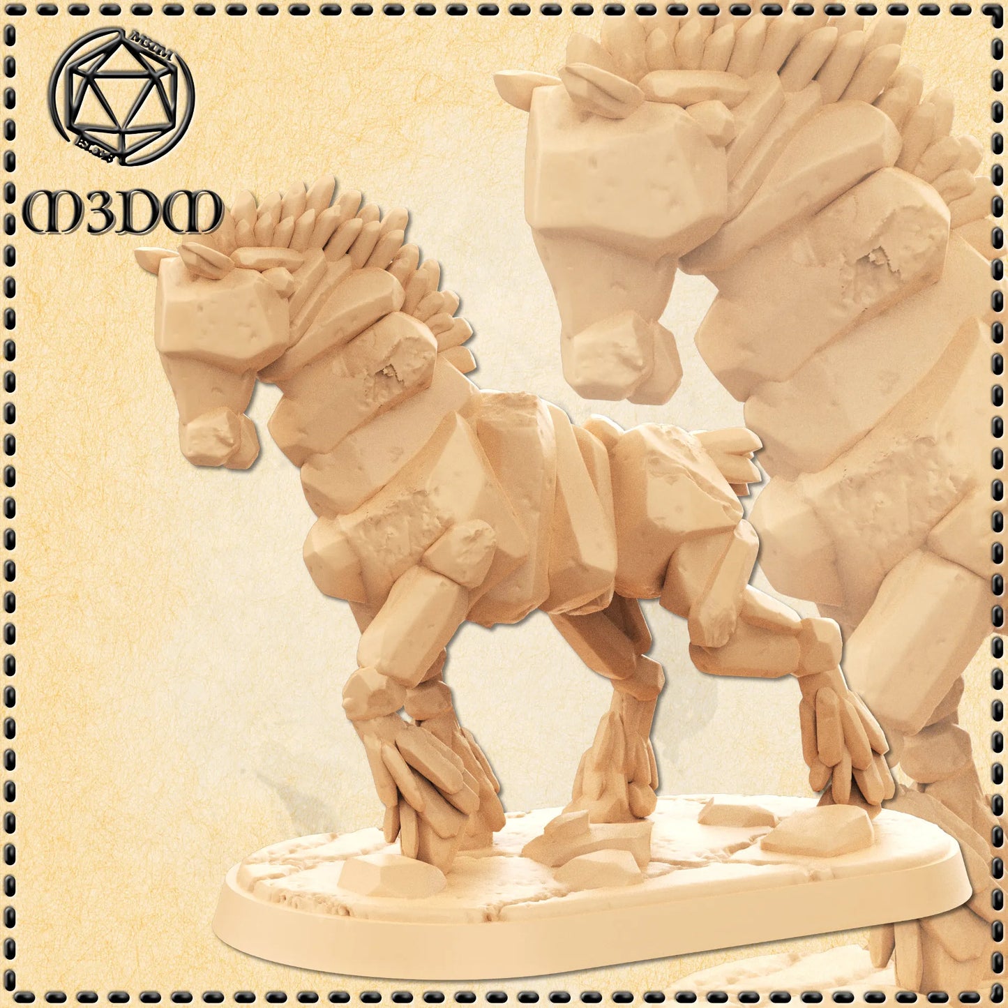 Earth Elemental Horse Miniature by M3DM