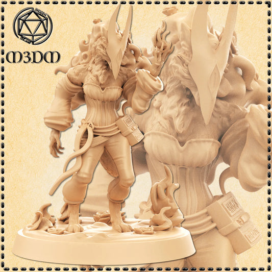 Eldritch Foxfolk Miniature by M3DM