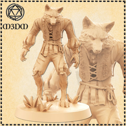 Farmer Werewolf Miniature by M3DM