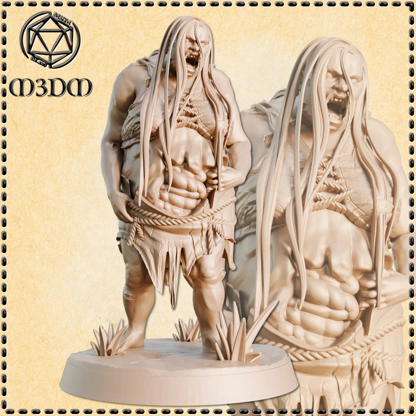Female Ghast Zombie Miniature by M3DM