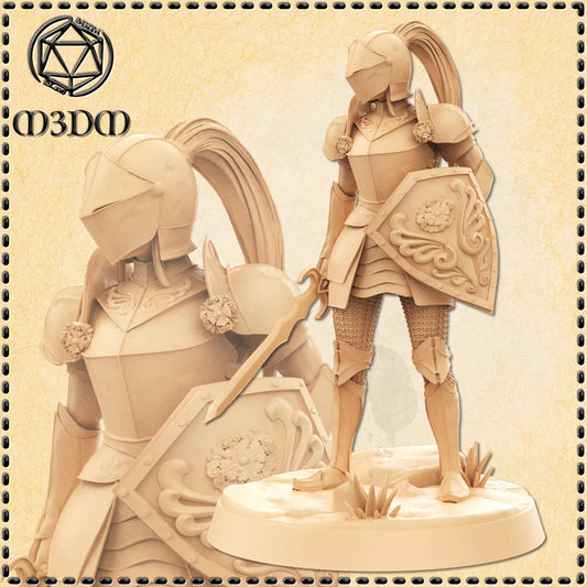 Female Knight Miniature by M3DM