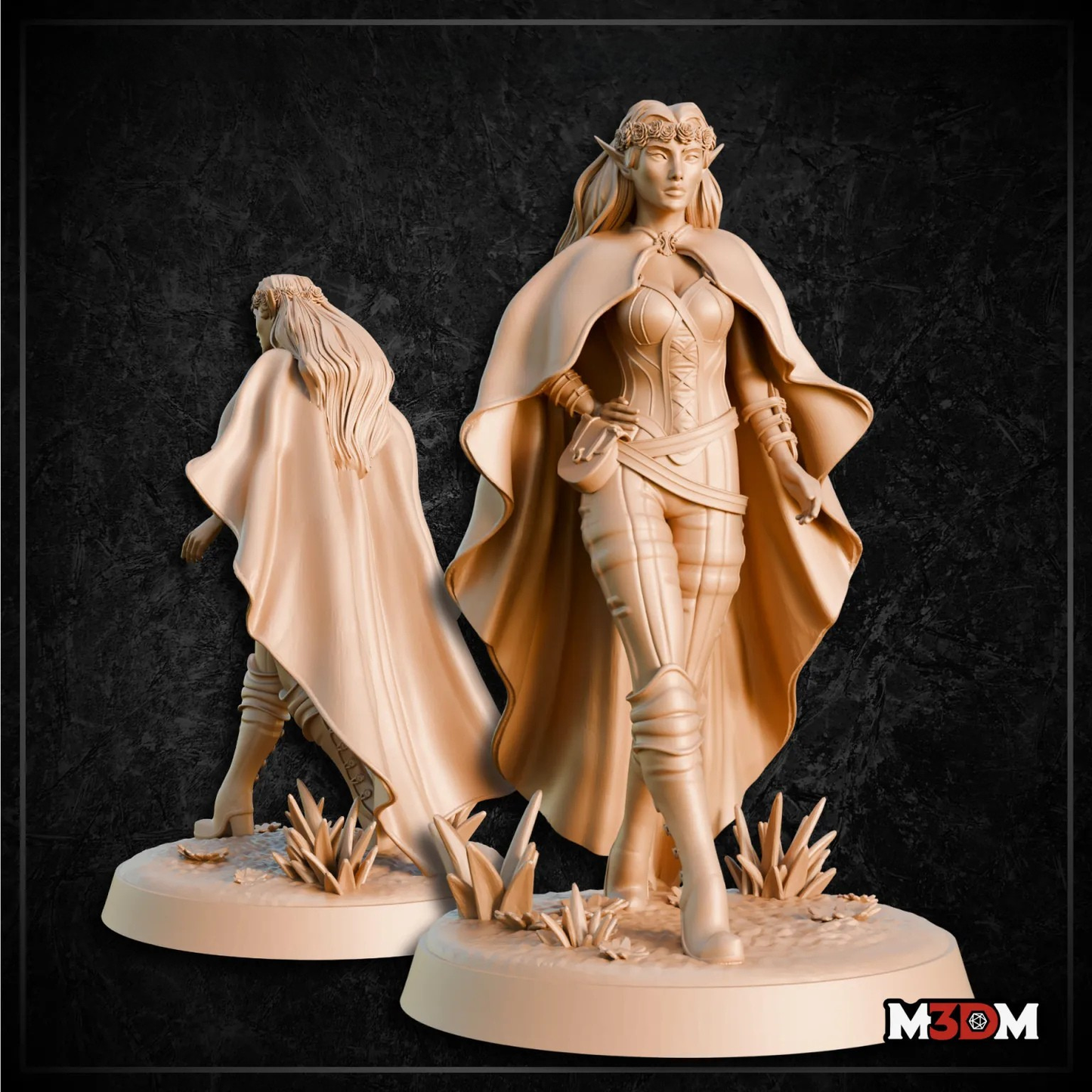 Female Elf Druid Miniature by M3DM