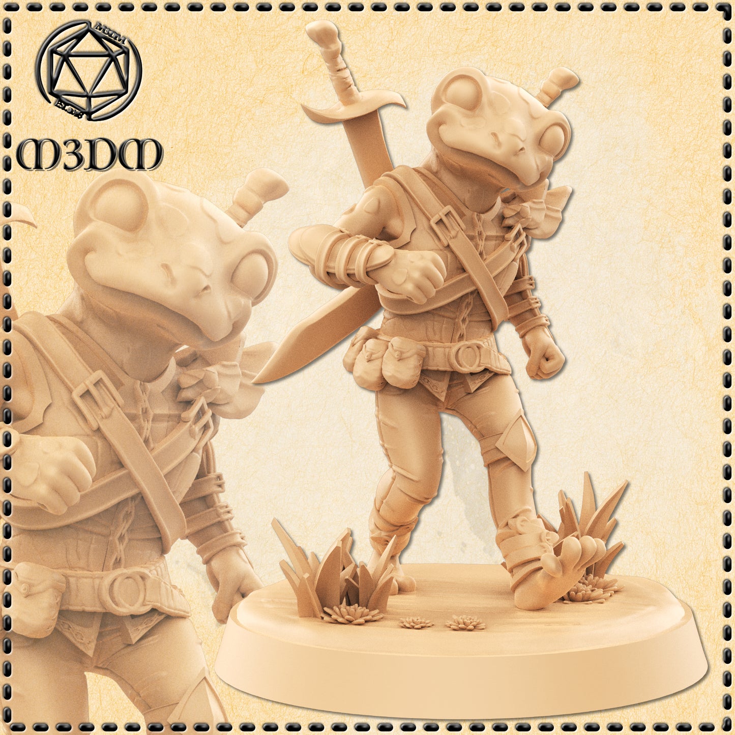 Frogfolk Ranger Miniature by M3DM