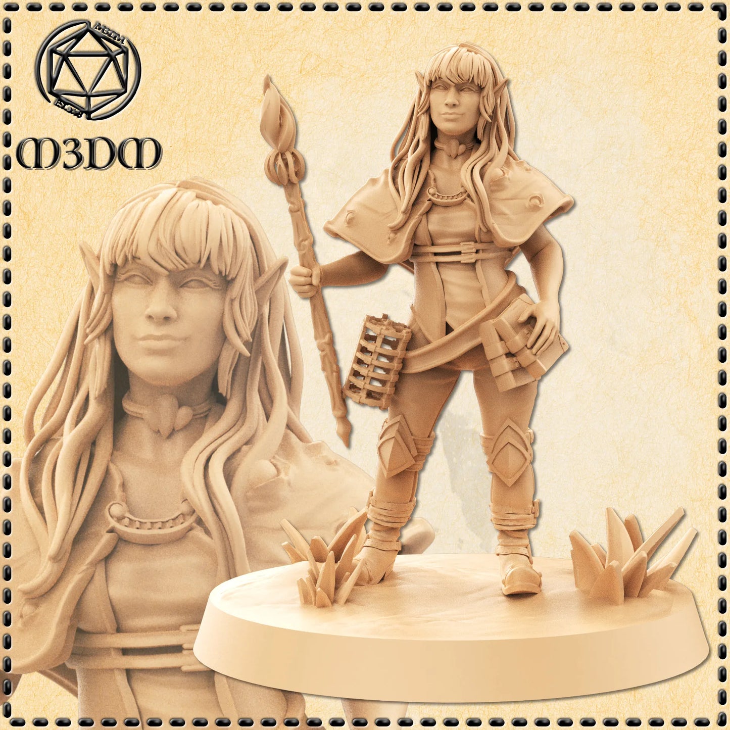 Halfling Warlock Miniature by M3DM