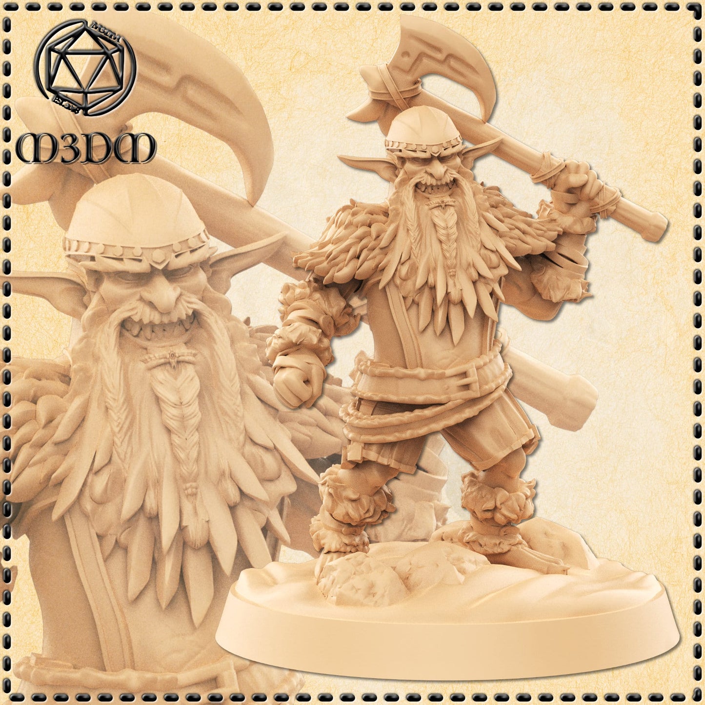 Ice Gnome Miniature by M3DM