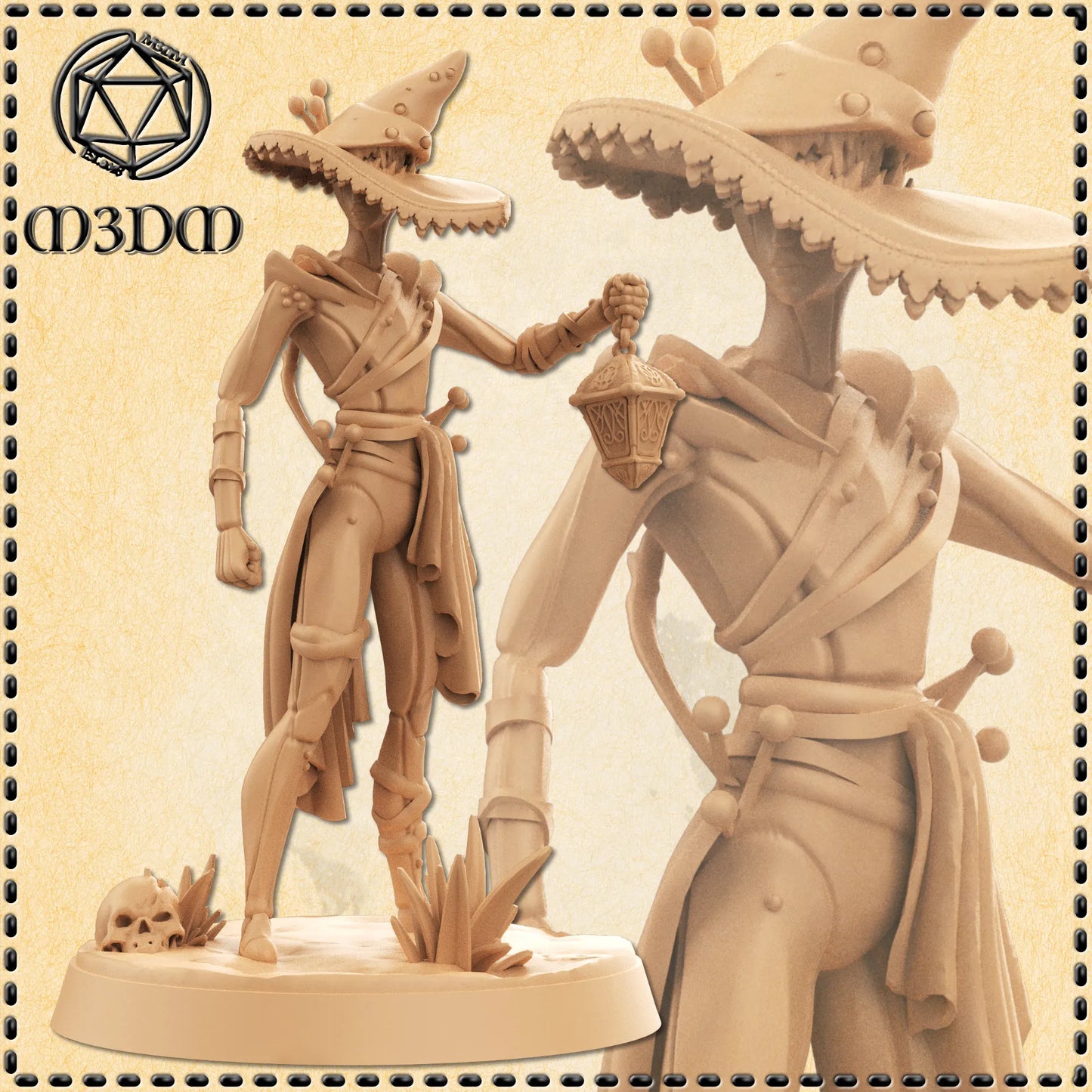 Mannequin Warlock Miniature by M3DM