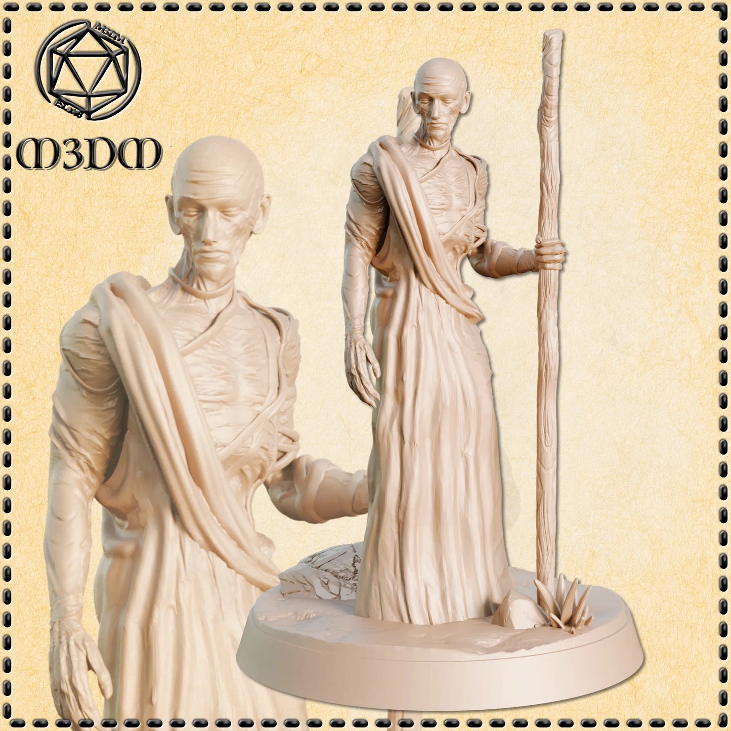 Mummy Monk Miniature by M3DM