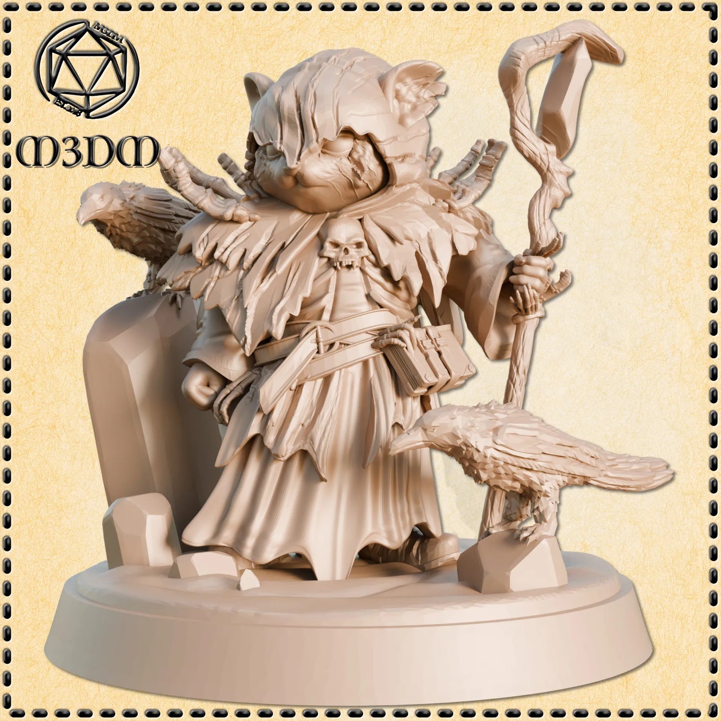 Necromancer Hamster Miniature by M3DM