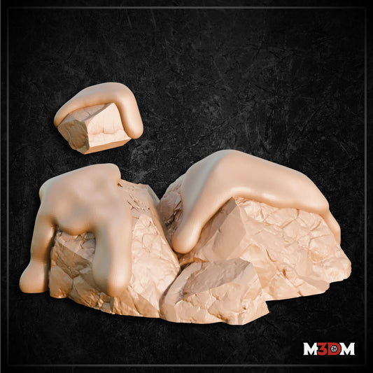Ooze covered rocks Miniature by M3DM