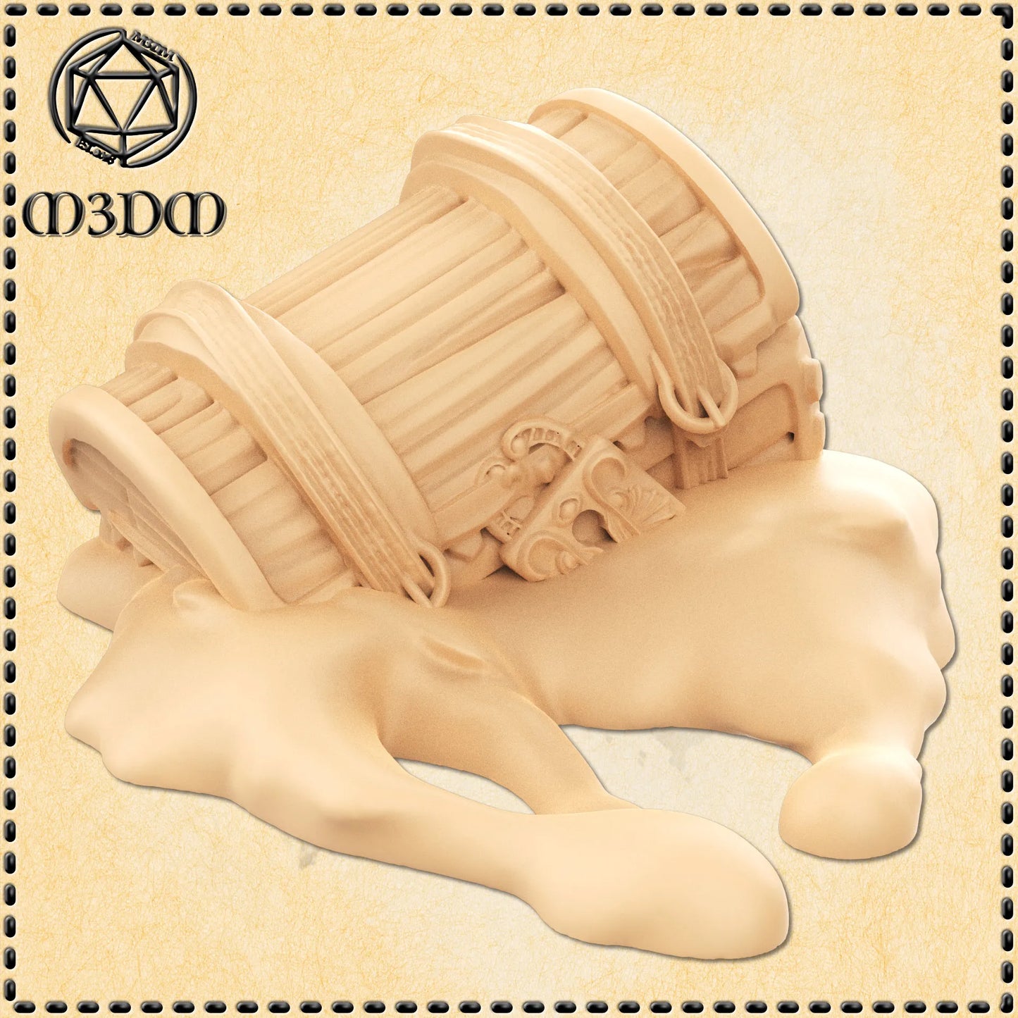 Ooze Treasure Chest Miniature by M3DM