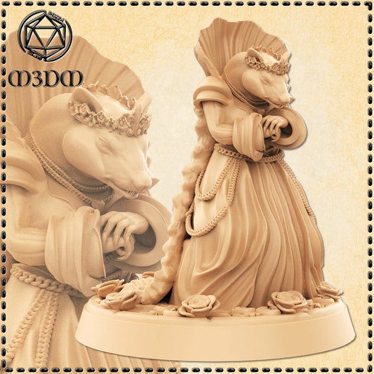 Ratfolk Queen Miniature by M3DM