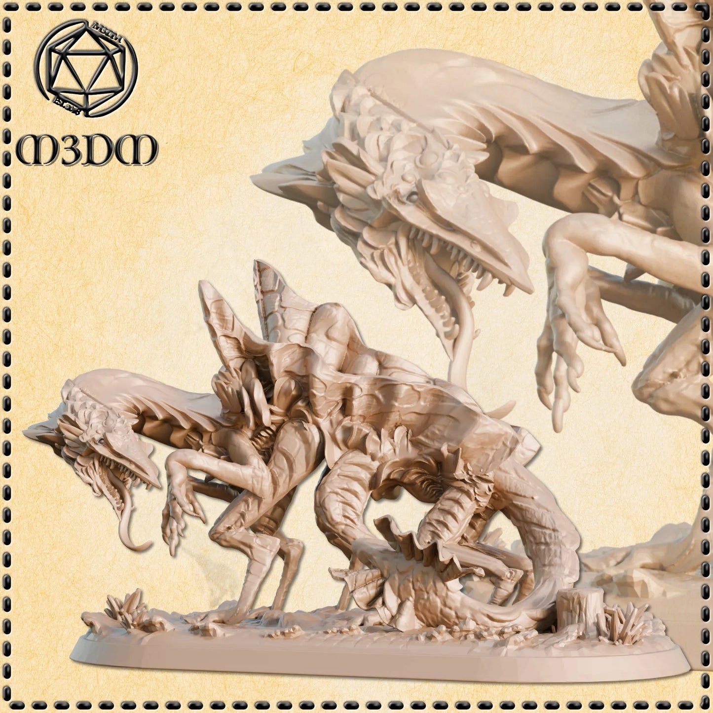 Reptilian Displacer Monstrosity Miniature by M3DM