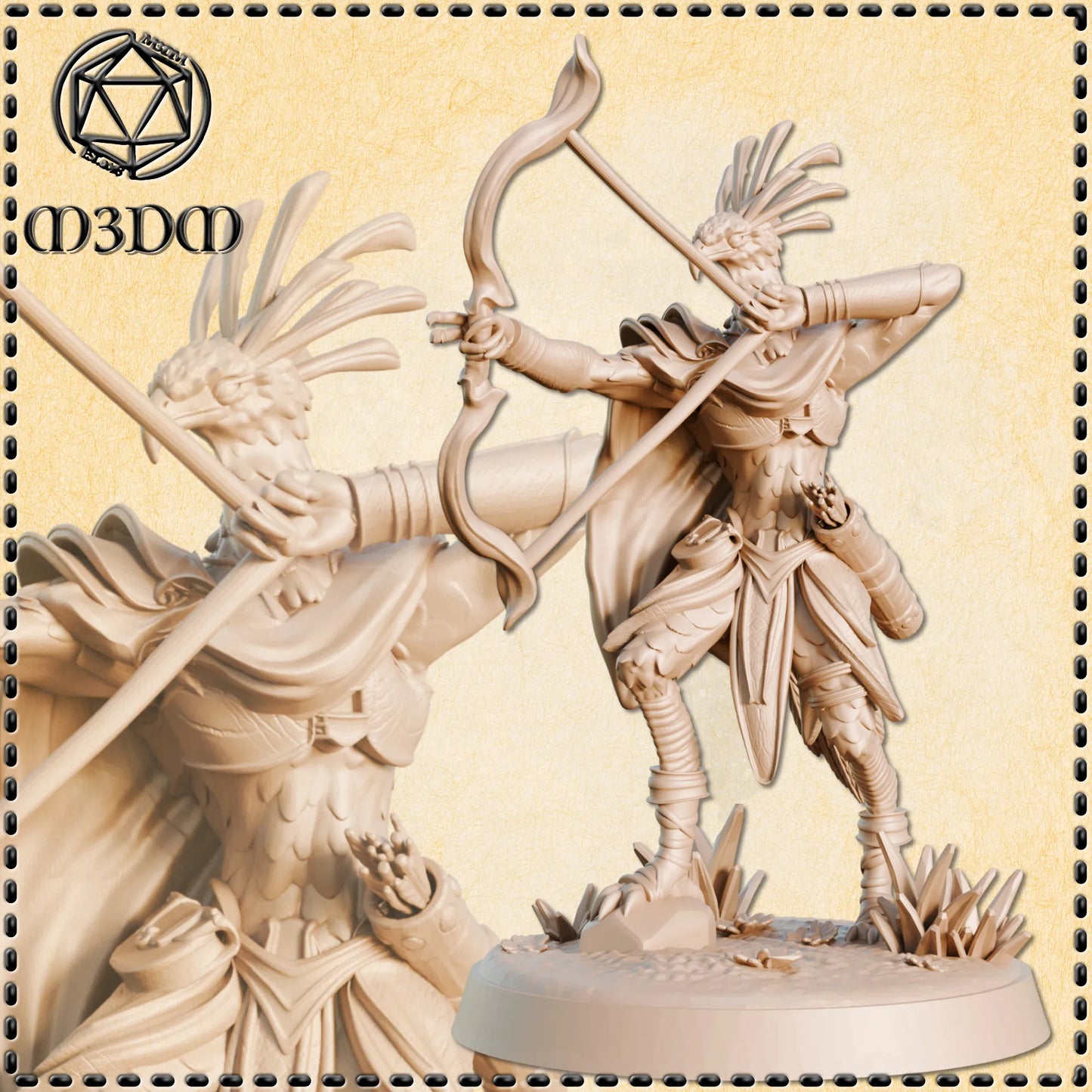 Secretary Birdfolk Ranger Miniature by M3DM