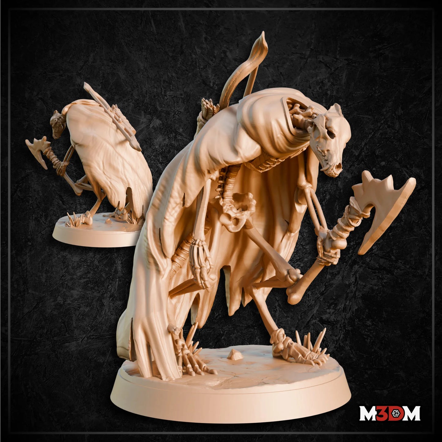 Skeleton Werewolf Ranger Miniature by M3DM