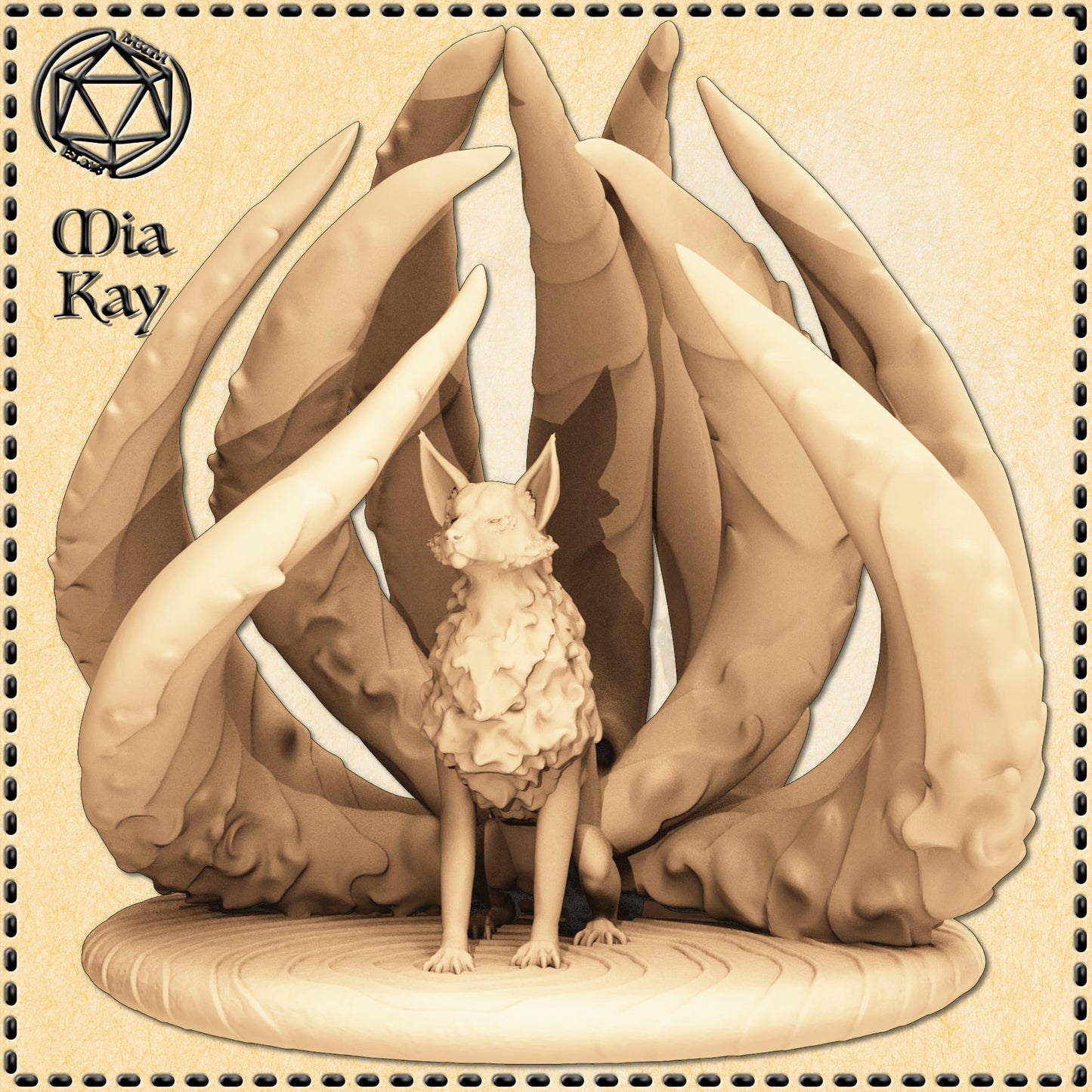 The 9 Tailed Fox miniature by M3DM