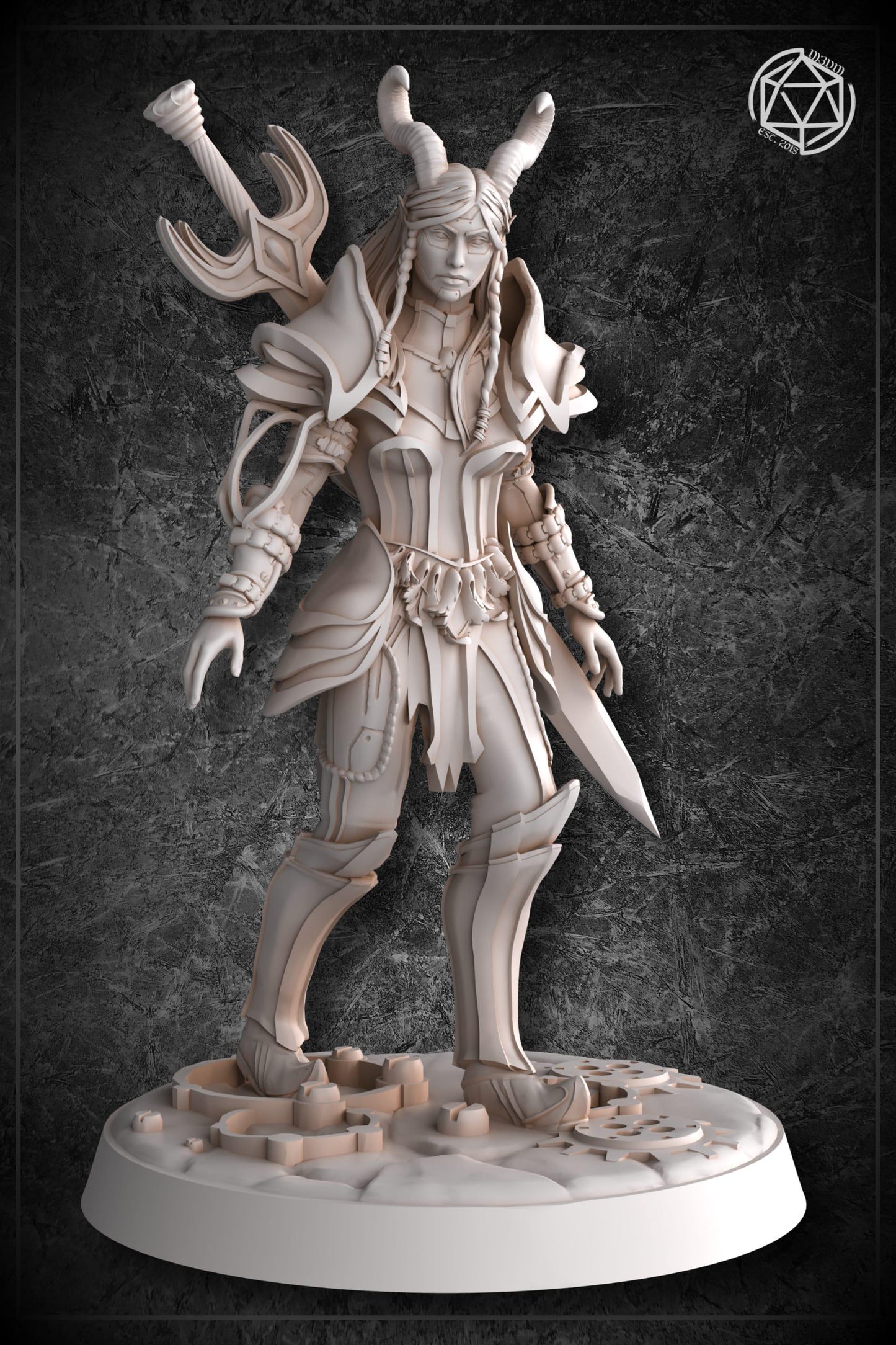 Automaton Demonic Female Paladin miniature by M3DM