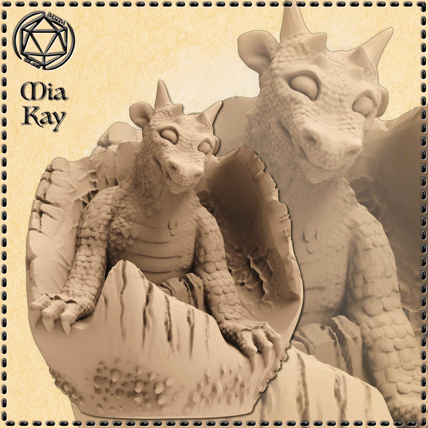Baby Dragon miniature by M3DM