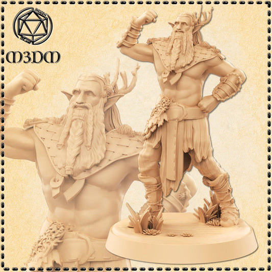 Firbolg Barbarian miniature by M3DM