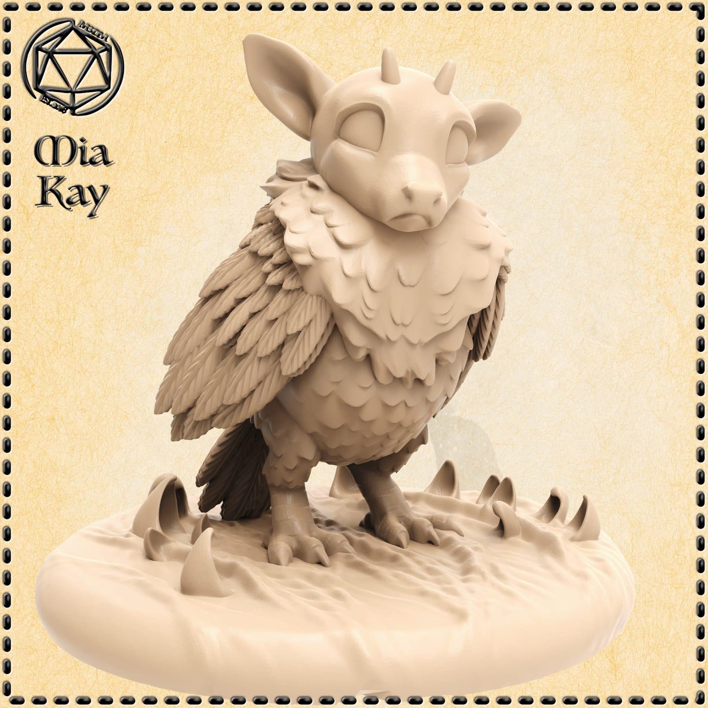 Baby Peryton miniature by M3DM