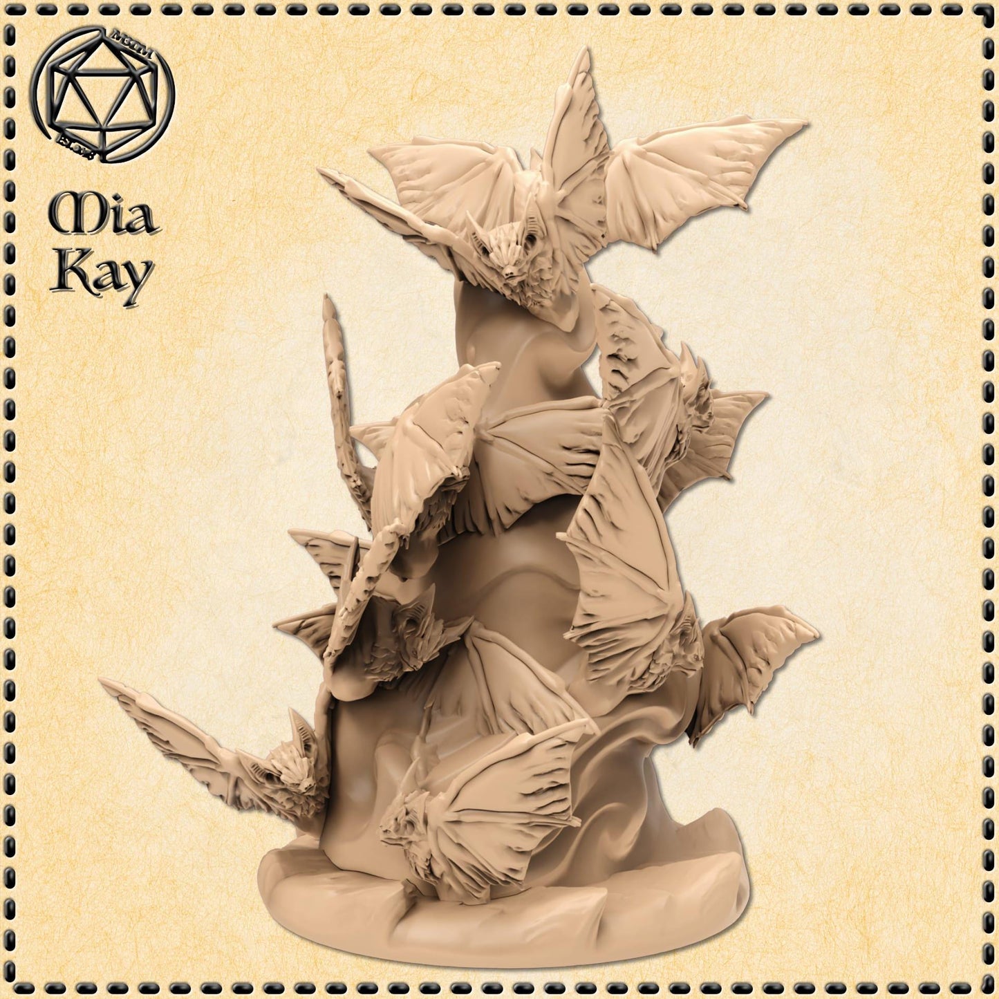 Bat Swarm miniature by M3DM