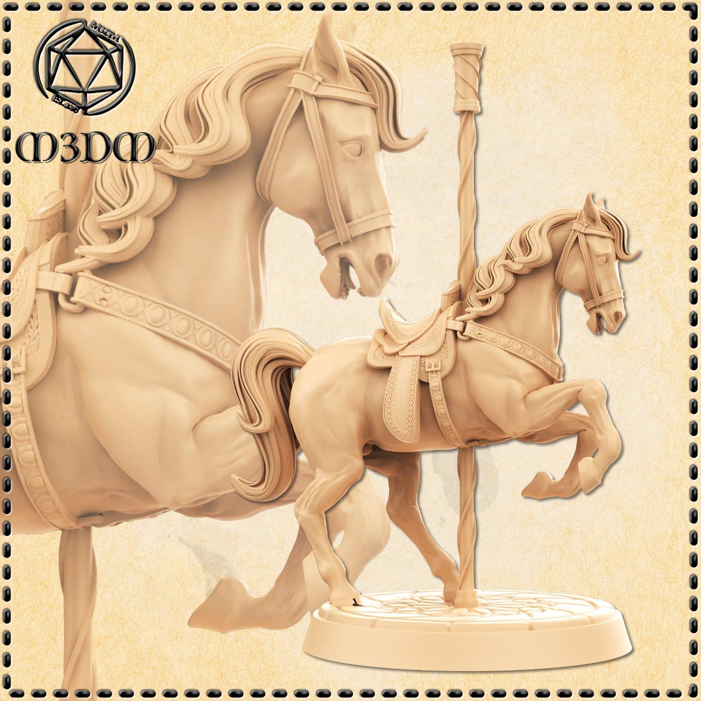 Carousel Horse miniature by M3DM