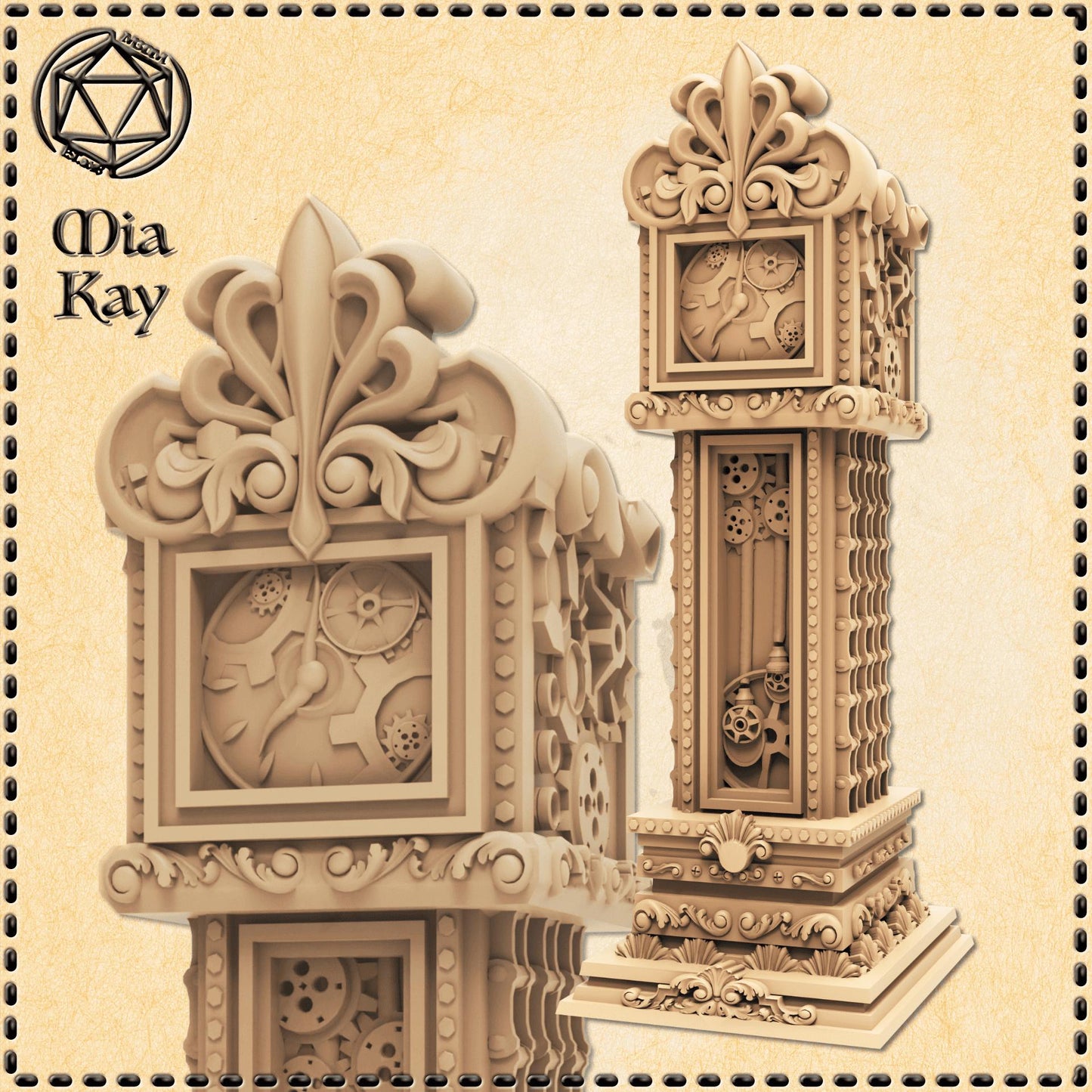 Grandfather Clock miniature by M3DM