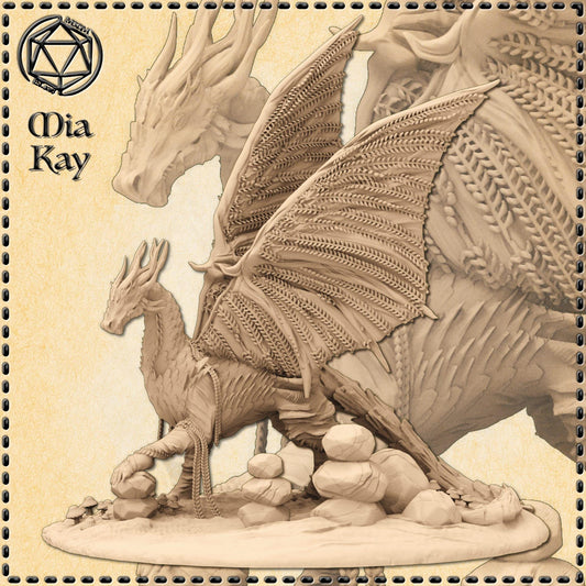 Forest Dragon miniature by M3DM