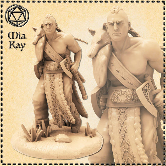 Wolf Warrior miniature by M3DM