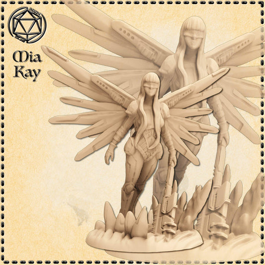 Cyberpunk Angel miniature by M3DM