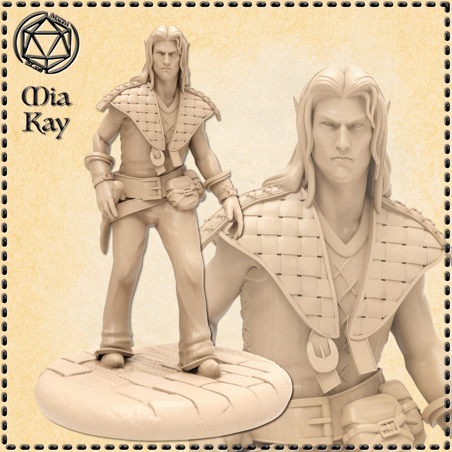 Dark Elf miniature by M3DM