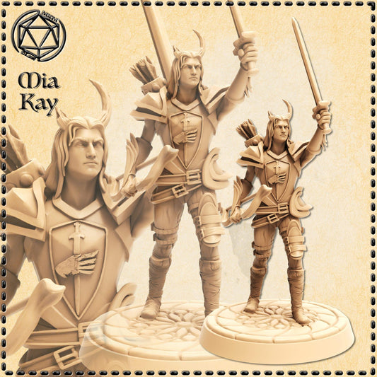 Demonic Paladin miniature by M3DM