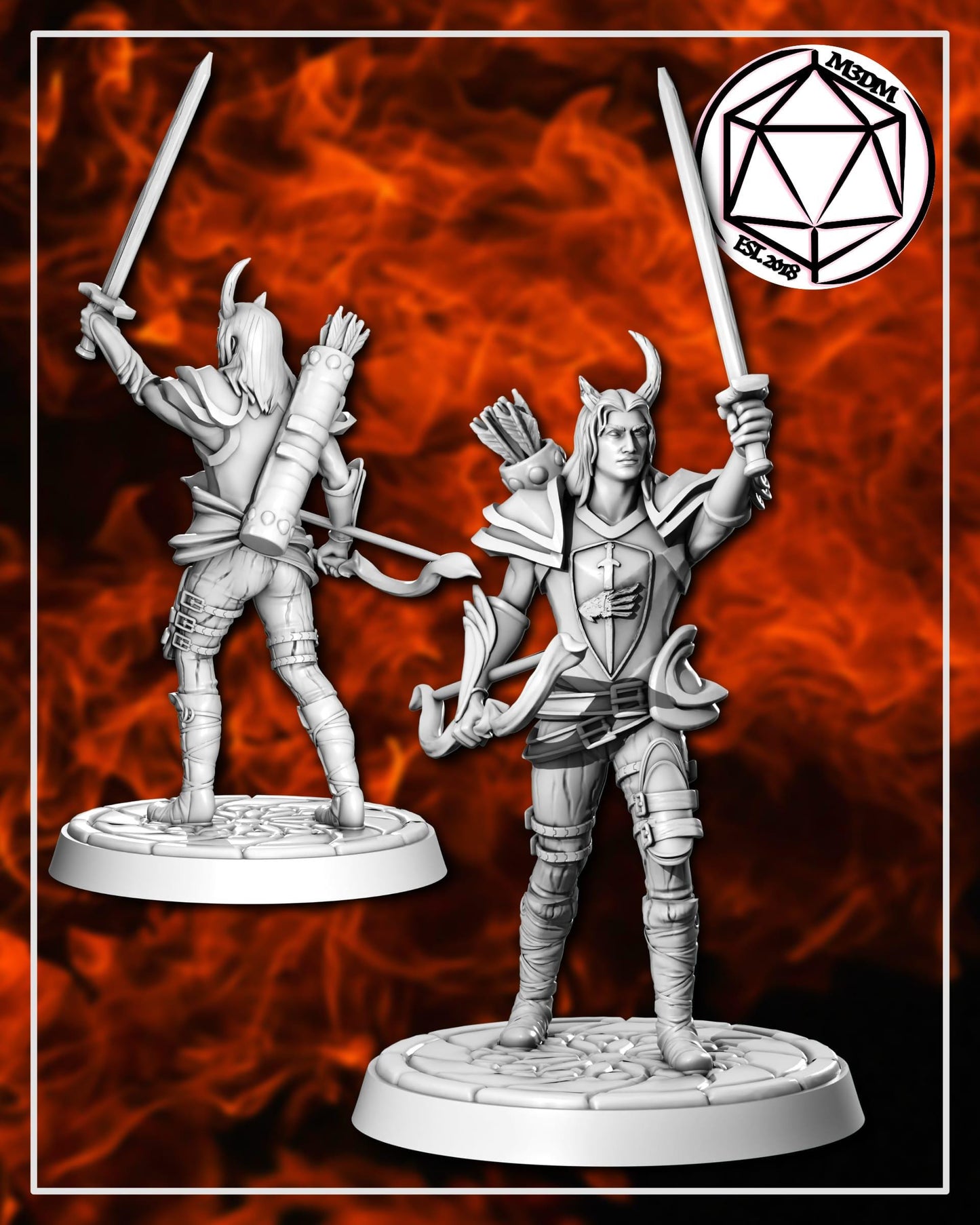 Demonic Paladin miniature by M3DM