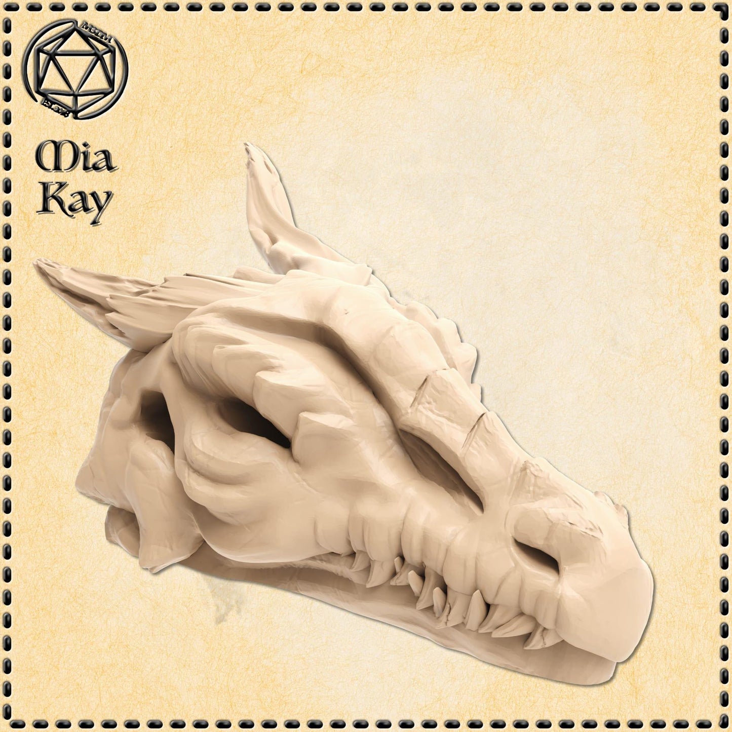 Dragon Skull miniature by M3DM