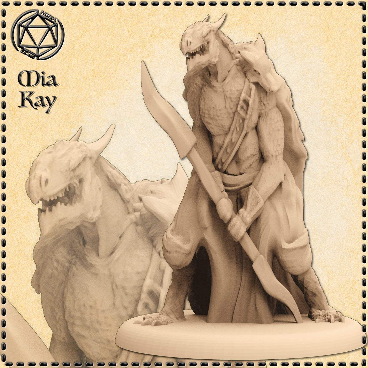 Dragonborn miniature by M3DM