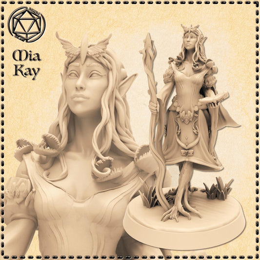 Dryad Sorceress miniature by M3DM