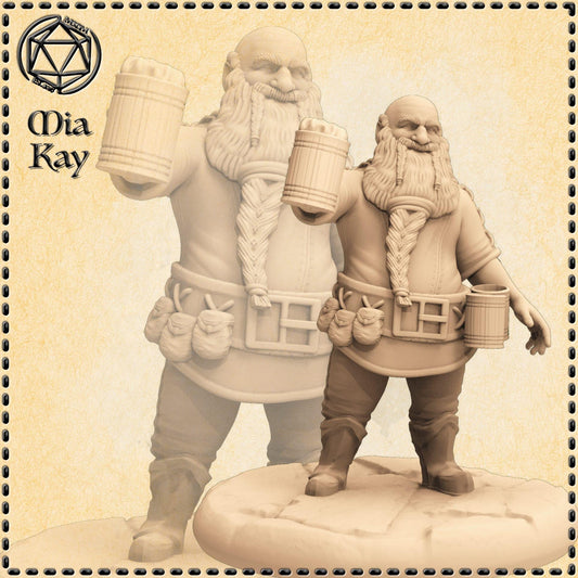 Dwarf Brewer miniature by M3DM