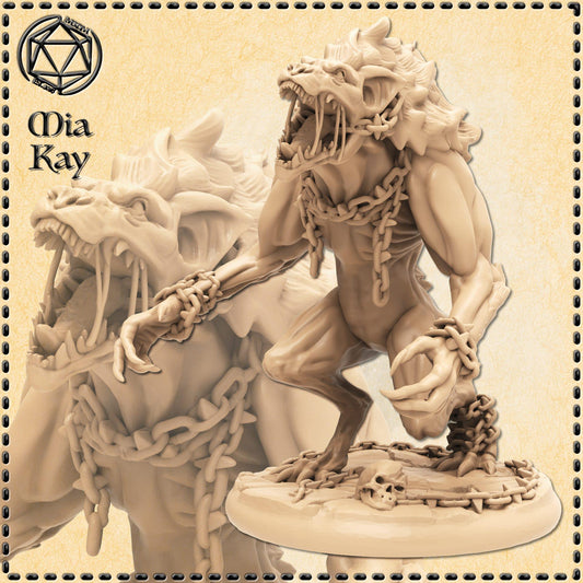 Gnoll Lord miniature by M3DM