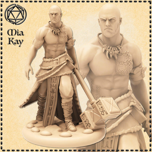 Goliath Barbarian miniature by M3DM