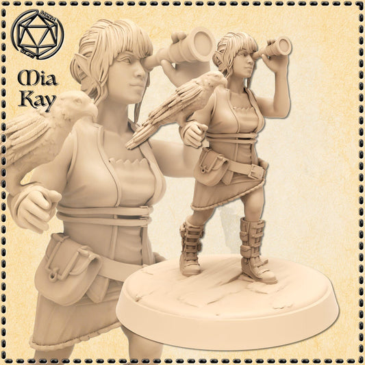Female Gnome Pirate Scout miniature by M3DM