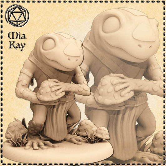 Grung miniature by M3DM