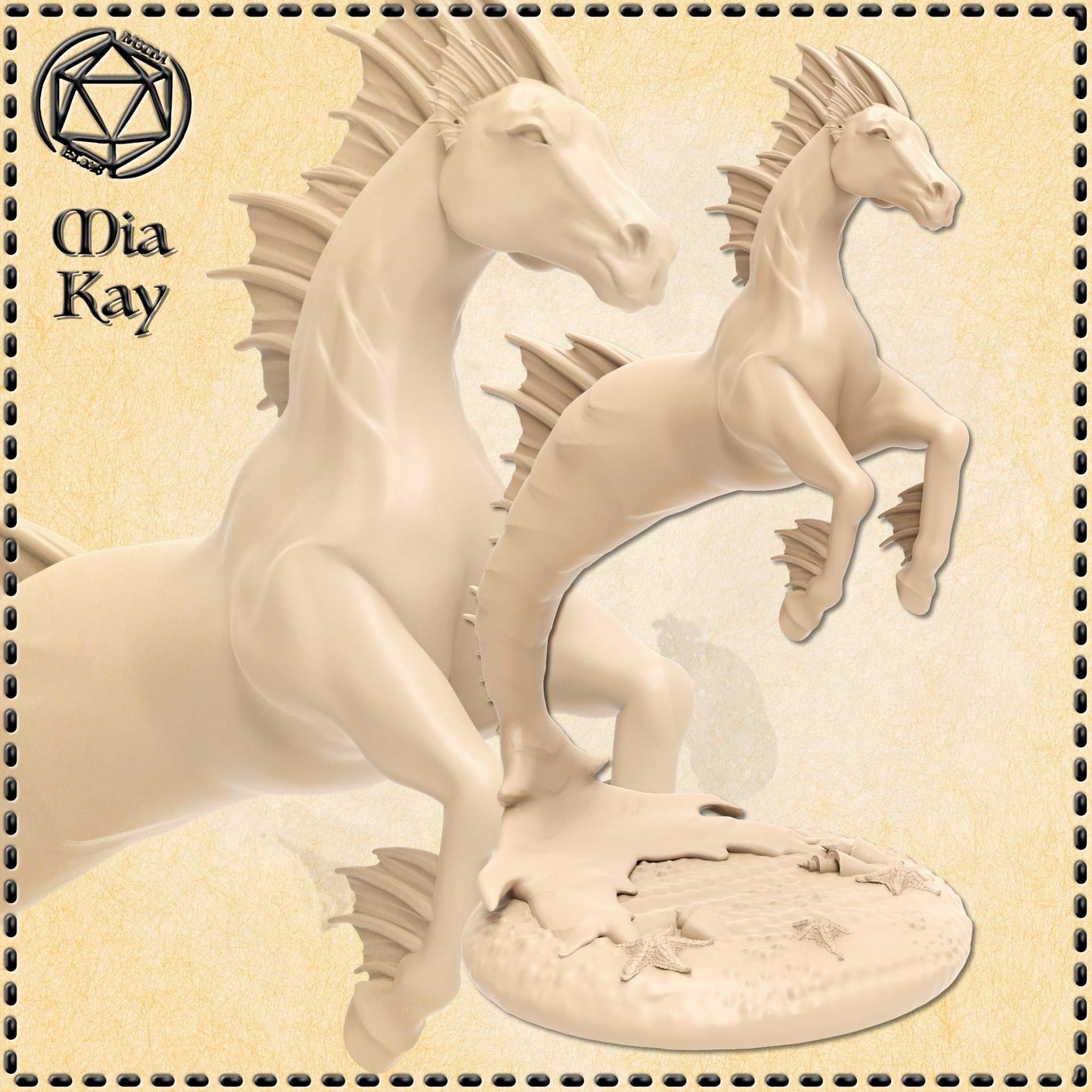 Hippocampus Mount miniature by M3DM