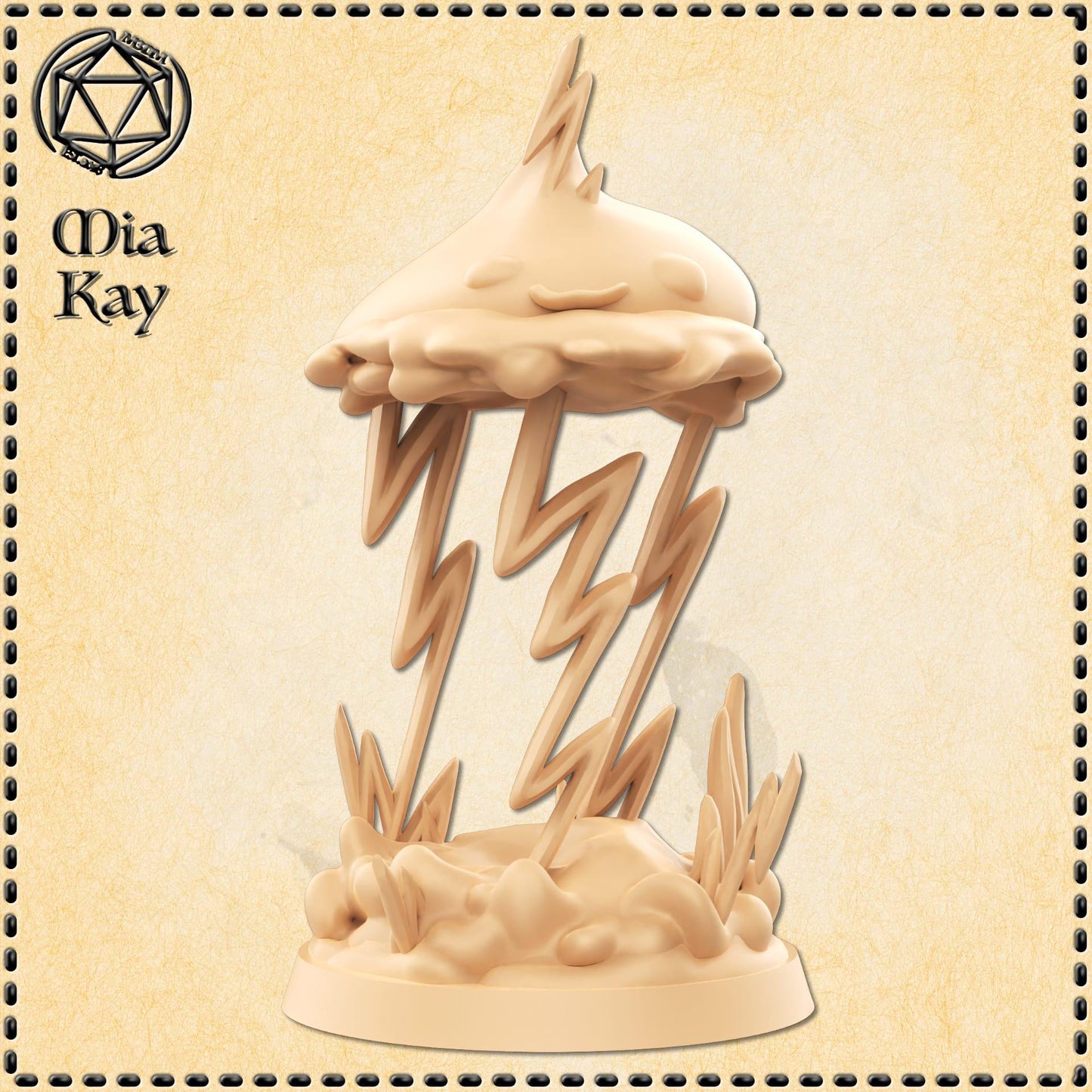 Lesser Wind Elemental miniature by M3DM