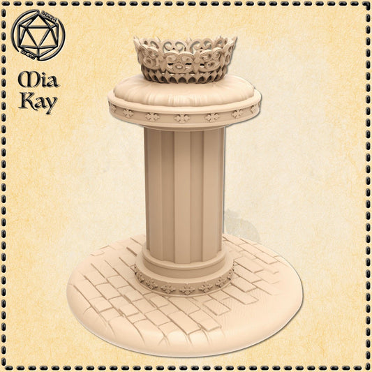 Queen Crown on Pedestal miniature by M3DM