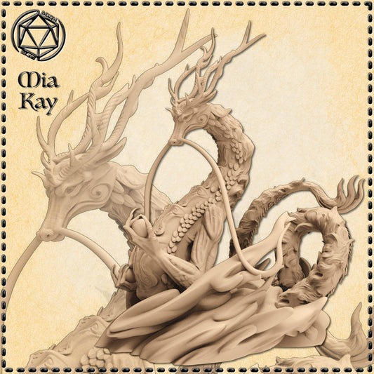 River Dragon miniature by M3DM