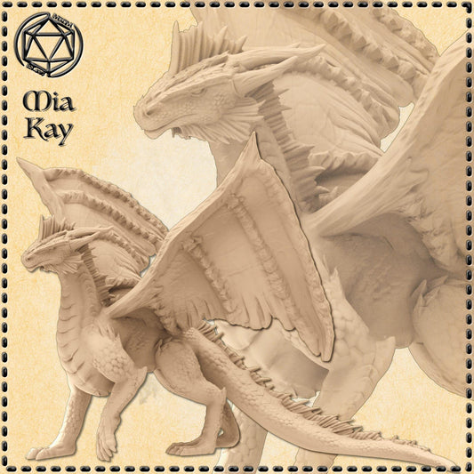 Silver Dragon miniature by M3DM